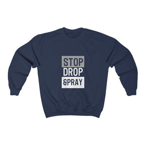 Men's Stop Drop Pray Heavy Blend™ Crewneck Sweatshirt