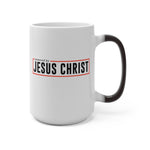Load image into Gallery viewer, Powered by Jesus Christ - Color Changing Mug
