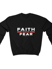 Load image into Gallery viewer, Men&#39;s Faith over Fear Heavy Blend™ Crewneck Sweatshirt

