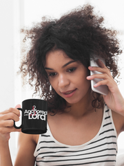 Load image into Gallery viewer, Anchored in the Lord - Black mug 11oz
