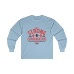 Load image into Gallery viewer, Men&#39;s Be Strong and Courageous Ultra Cotton Long Sleeve Tee
