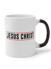 Load image into Gallery viewer, Powered by Jesus Christ - Color Changing Mug
