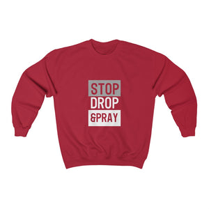 Men's Stop Drop Pray Heavy Blend™ Crewneck Sweatshirt