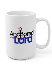 Load image into Gallery viewer, Anchored in the Lord - White Ceramic Mug
