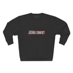 Load image into Gallery viewer, Powered by Jesus Christ - Men&#39;s Premium Crewneck Sweatshirt
