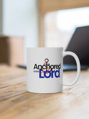 Load image into Gallery viewer, Anchored in the Lord - White Ceramic Mug
