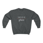 Load image into Gallery viewer, Saved by His Grace - Women&#39;s Heavy Blend™ Crewneck Sweatshirt
