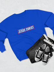 Load image into Gallery viewer, Powered by Jesus Christ - Men&#39;s Premium Crewneck Sweatshirt
