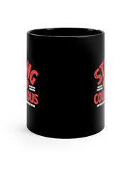 Load image into Gallery viewer, Be Strong &amp; Courageous - Black mug 11oz

