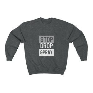 Men's Stop Drop Pray Heavy Blend™ Crewneck Sweatshirt