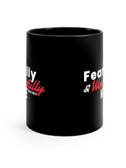 Load image into Gallery viewer, Fearfully and Wonderfully Made - Black mug 11oz
