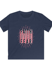 Load image into Gallery viewer, Faith over Fear - Kids Softstyle Tee

