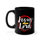 Load image into Gallery viewer, Jesus is Lord - Black mug 11oz

