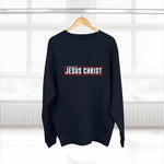 Load image into Gallery viewer, Powered by Jesus Christ - Men&#39;s Premium Crewneck Sweatshirt
