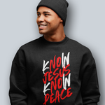 Load image into Gallery viewer, Know Jesus Know Peace - Men&#39;s Heavy Blend™ Crewneck Sweatshirt
