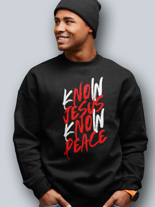 Know Jesus Know Peace - Men's Heavy Blend™ Crewneck Sweatshirt