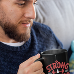 Load image into Gallery viewer, Be Strong &amp; Courageous - Black Mug 15oz

