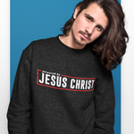 Load image into Gallery viewer, Powered by Jesus Christ - Men&#39;s Premium Crewneck Sweatshirt
